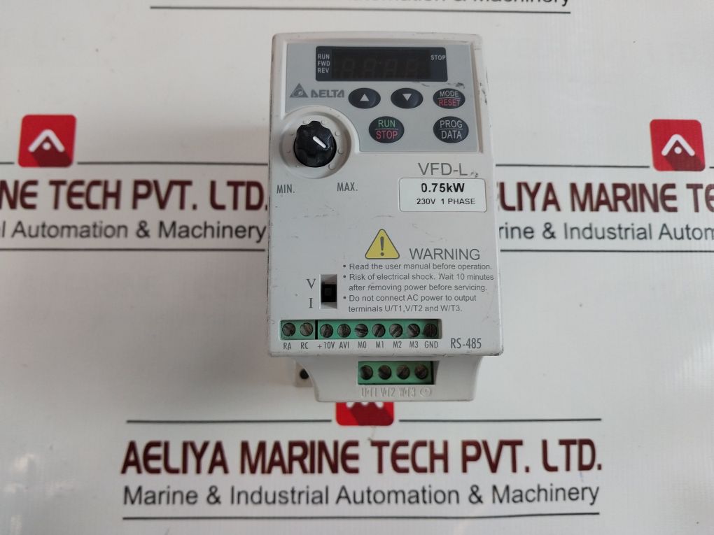 Delta Vfd007L21A Inverter Vfd-l Version: 01.50 0.75Kw 230V