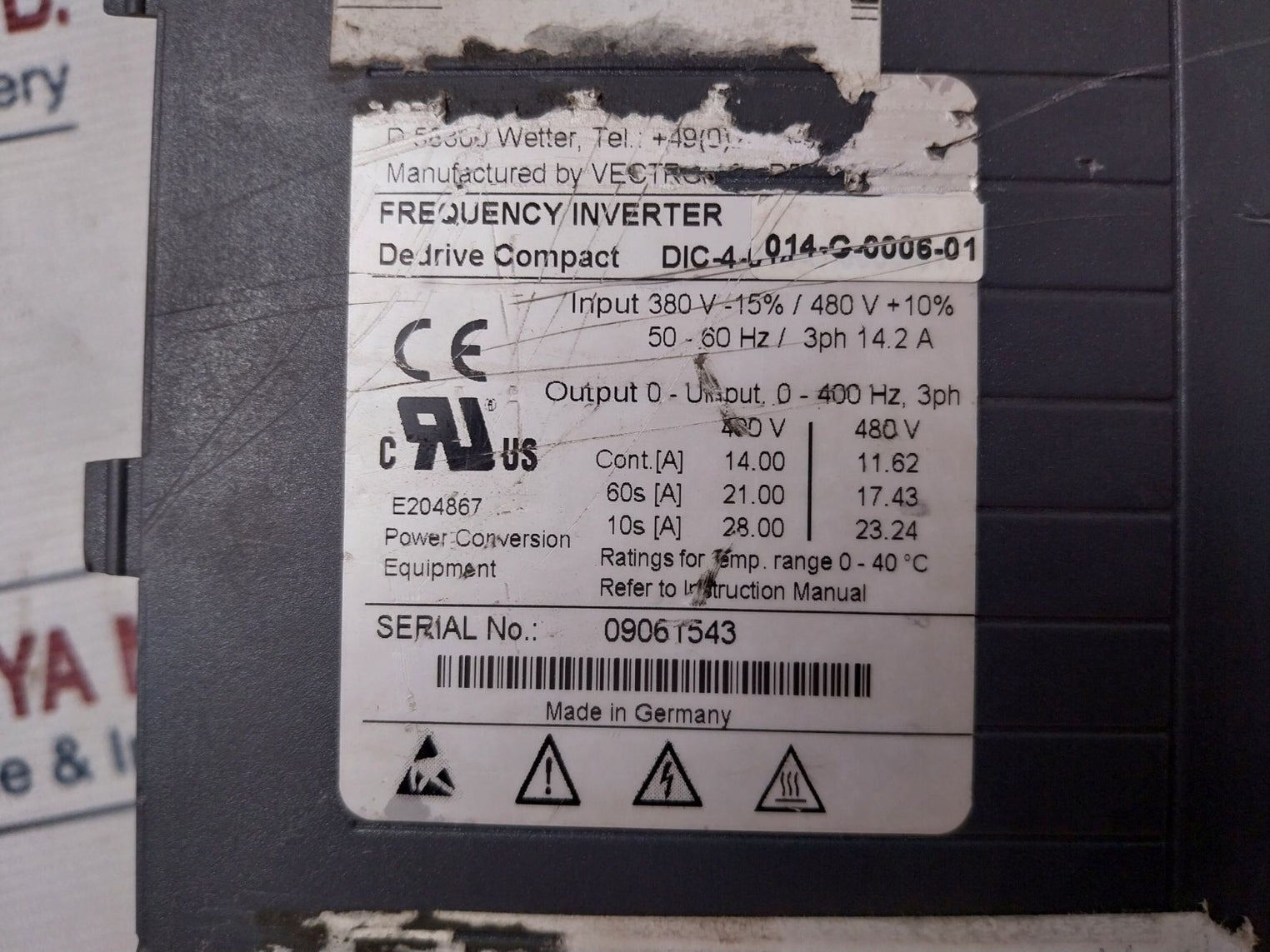 Demag Dic-4-014-c-0006-01 Frequency Inverter 71980693