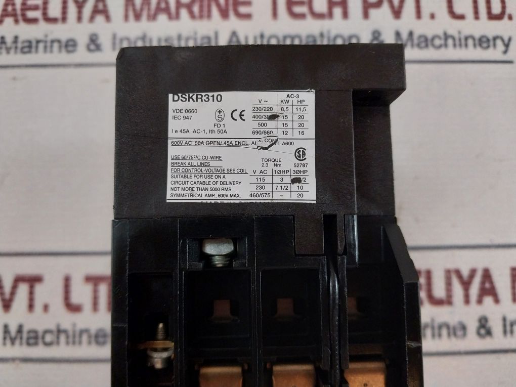 Demag Dskr 310 Contactor Circuit Breaker