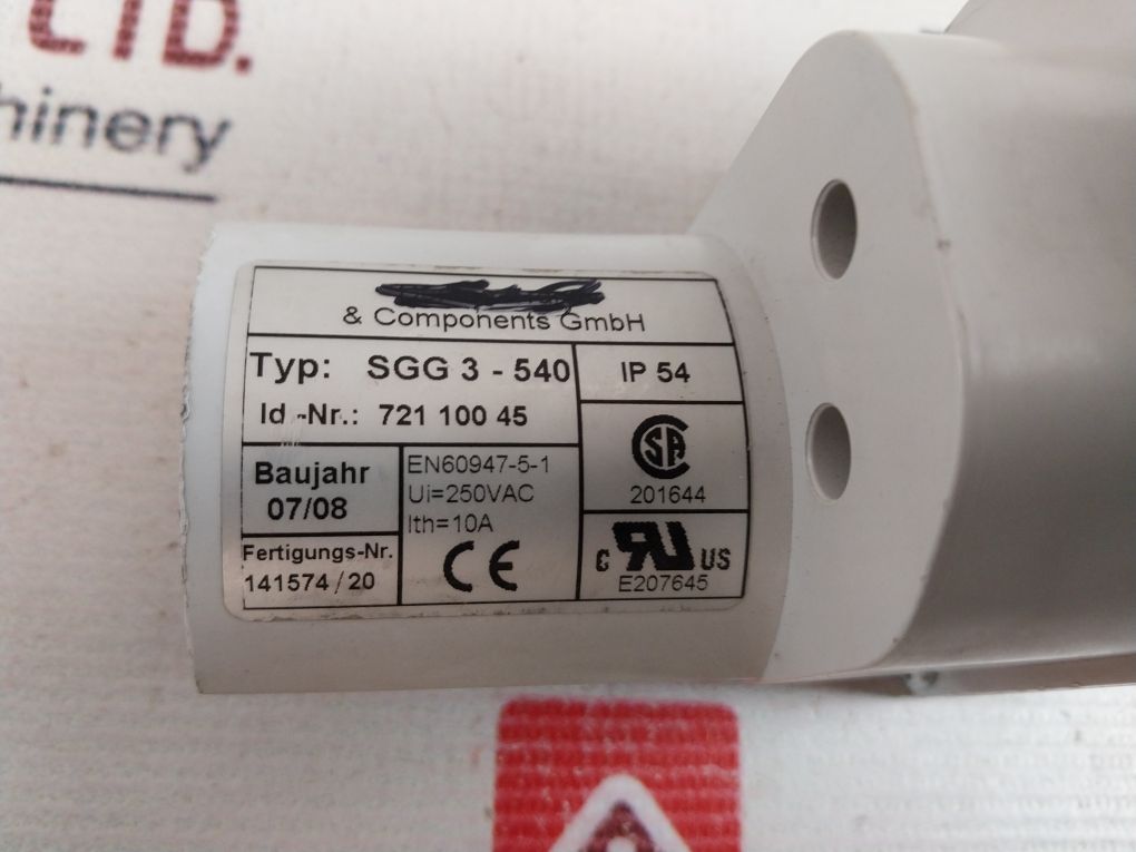 Demag Sgg 3-540 Limit Switch E207645