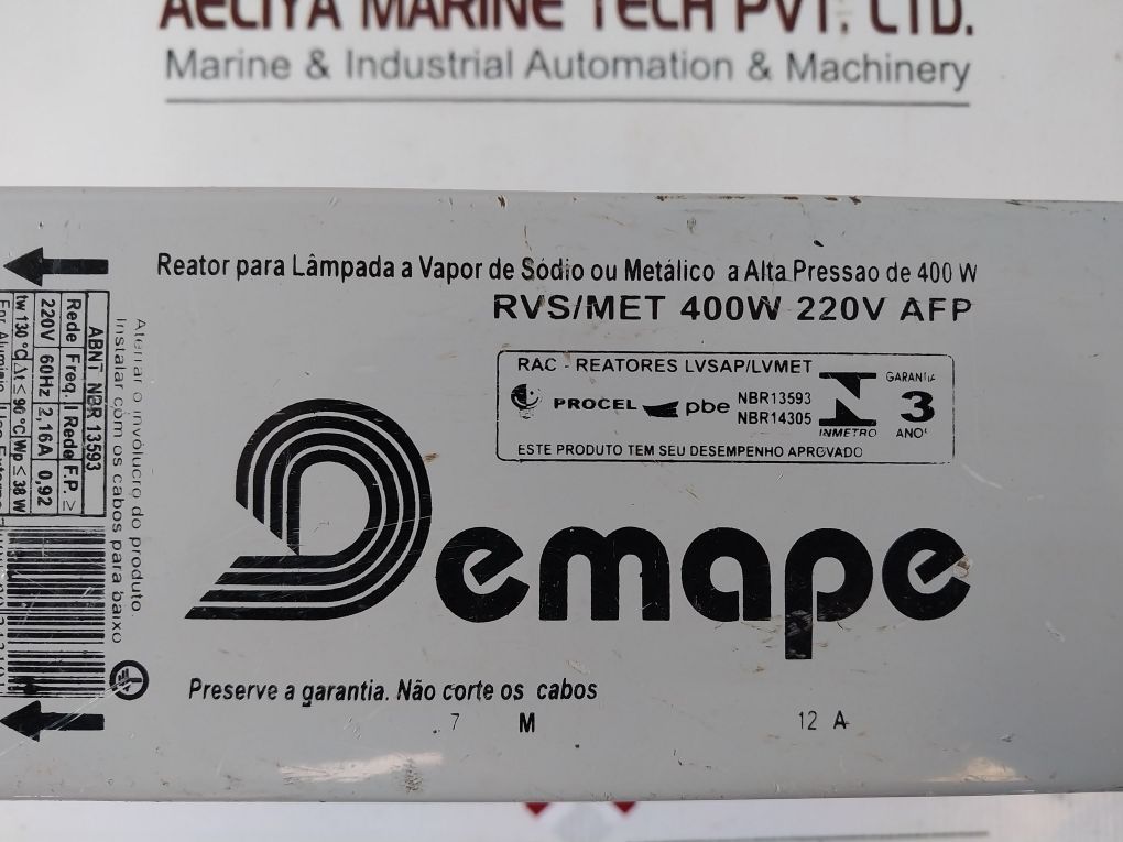 Demape Rvs/Met 400W 220V Afp Reactor