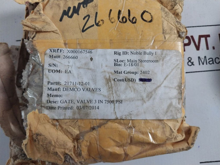Demco 2171112-01 Gate Valve