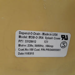 Depend-o-drain 33128612 Outlet Valve Mdb-o-3Ra
