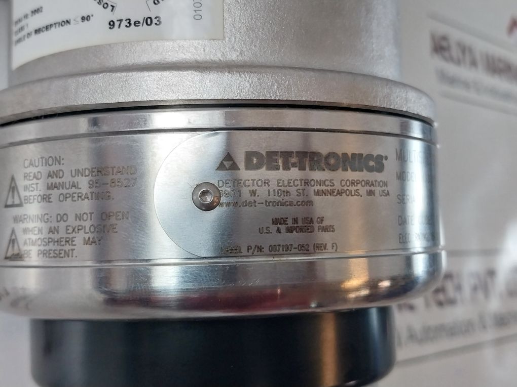 Det-tronics X3301S Multispectrum Ir Flame Detector X3301S4M13W2