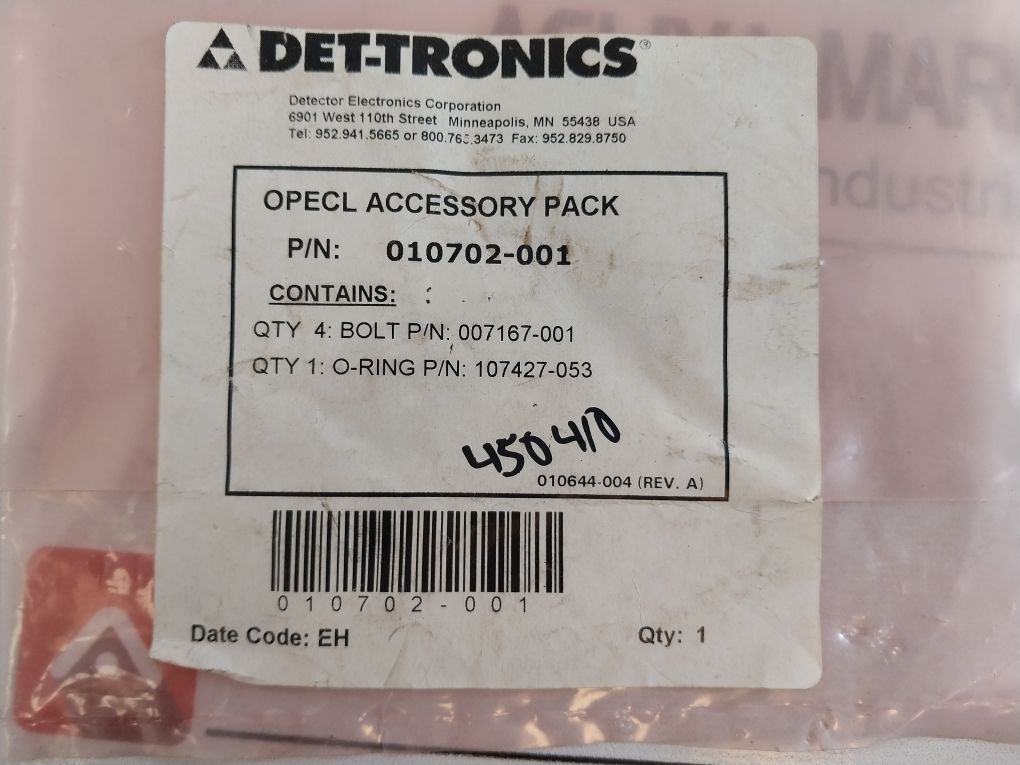 Lot Of 4X Det-tronics 010702-001 Opecl Accessory Pack Kit