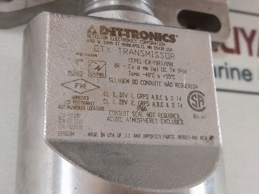 Det-tronics Gtxsn26B5 Transmitter 009815-006 Rev A