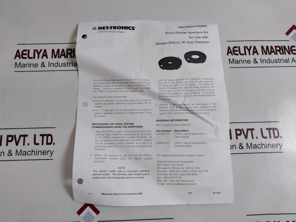 Det-tronics Opecls2M00W1T Opecl Ir Gas Detector Transmitter Kit 011392-053