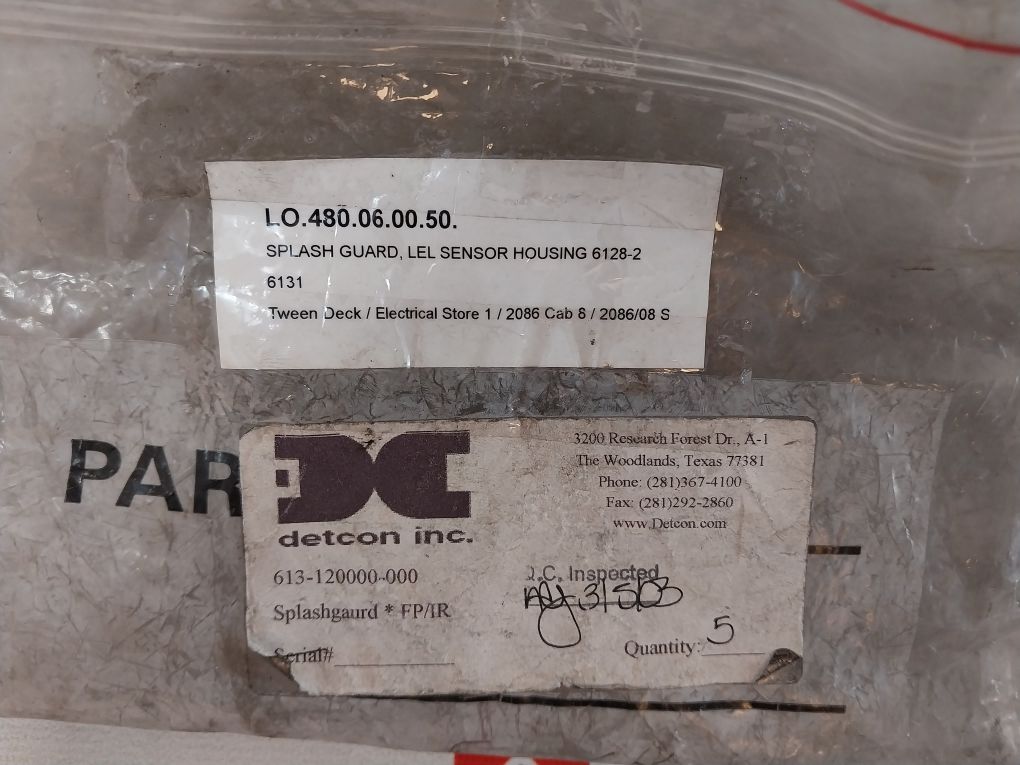 Detcon 613-120000-000 Splash Guard Lel Sensor