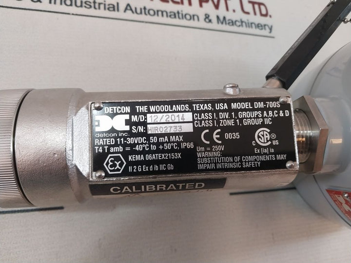 Detcon Dm-700 Gas Monitor Detector/Sensor 967-242491-100