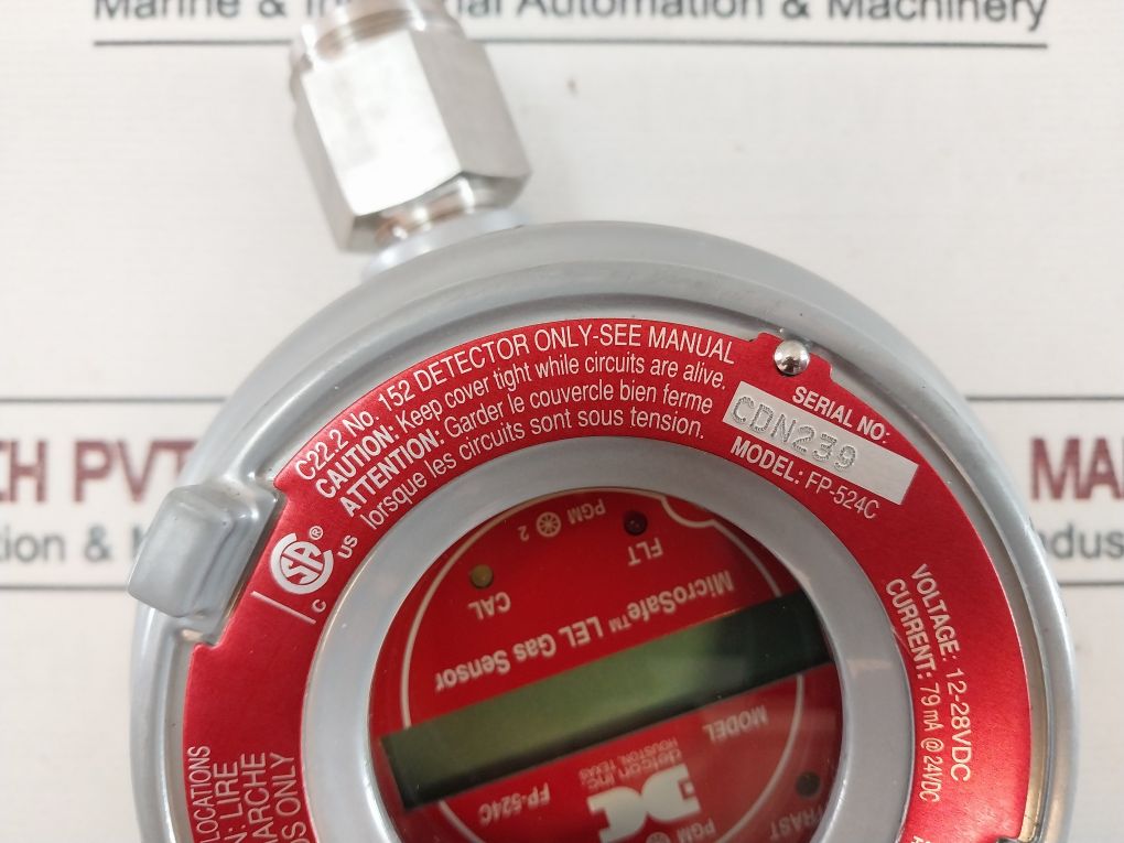 Detcon Fp-524C Microsafe Lel Gas Sensor