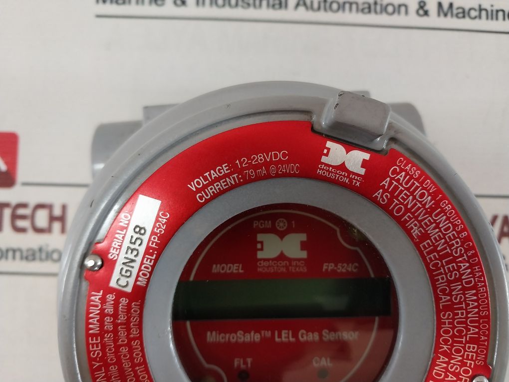 Detcon Fp-524C Microsafe Lel Gas Sensor 12-28Vdc 897-850901-010