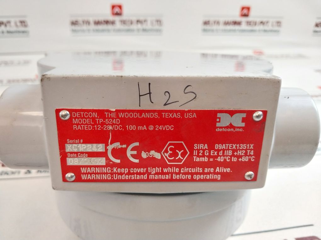 Detcon Tp-524C Microsafe H2S Gas Intelligent Sensor 897-850901-010