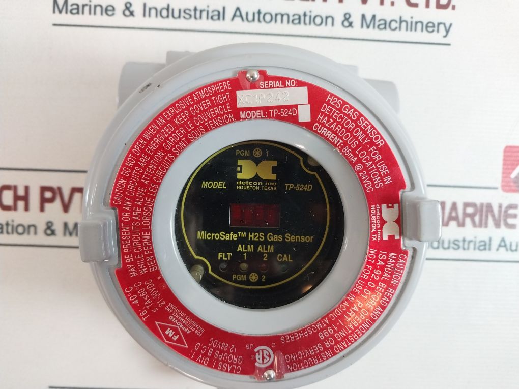 Detcon Tp-524C Microsafe H2S Gas Intelligent Sensor 897-850901-010