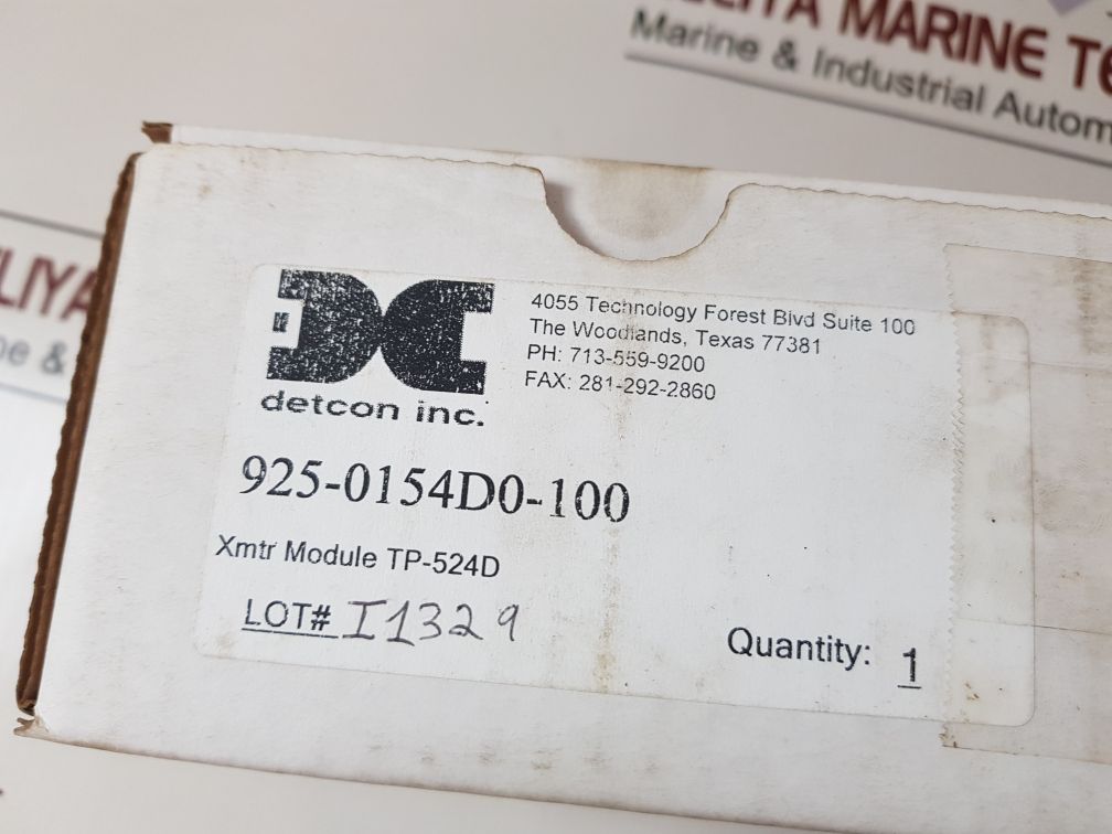 Detcon Tp-524D Microsafe H2S Gas Detection 925-0154D0-100
