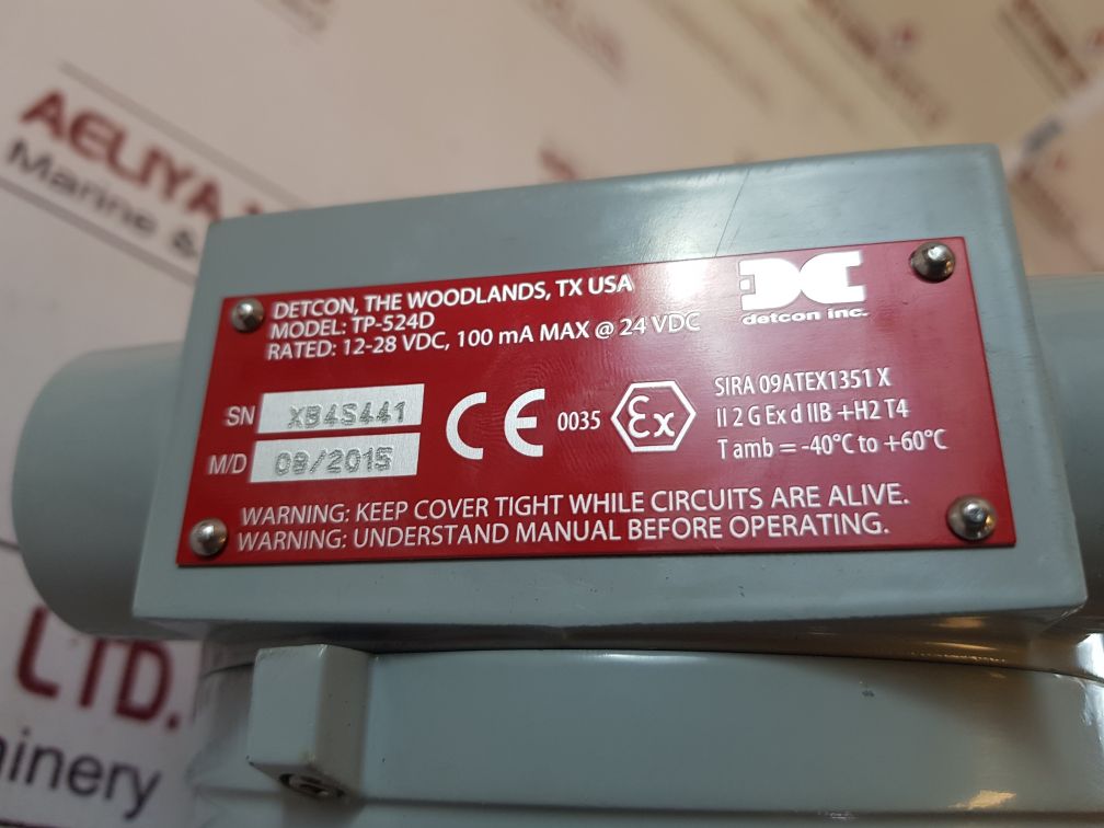 Detcon Tp-524D 965-015420-100 Hydrogen Sulfide Gas Detection