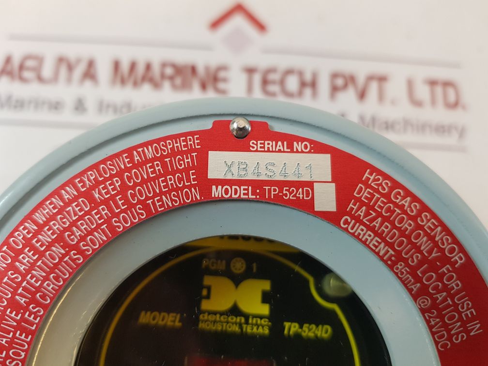 Detcon Tp-524D 965-015420-100 Hydrogen Sulfide Gas Detection