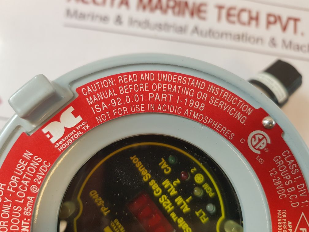 Detcon Tp-524D 965-015420-100 Hydrogen Sulfide Gas Detection