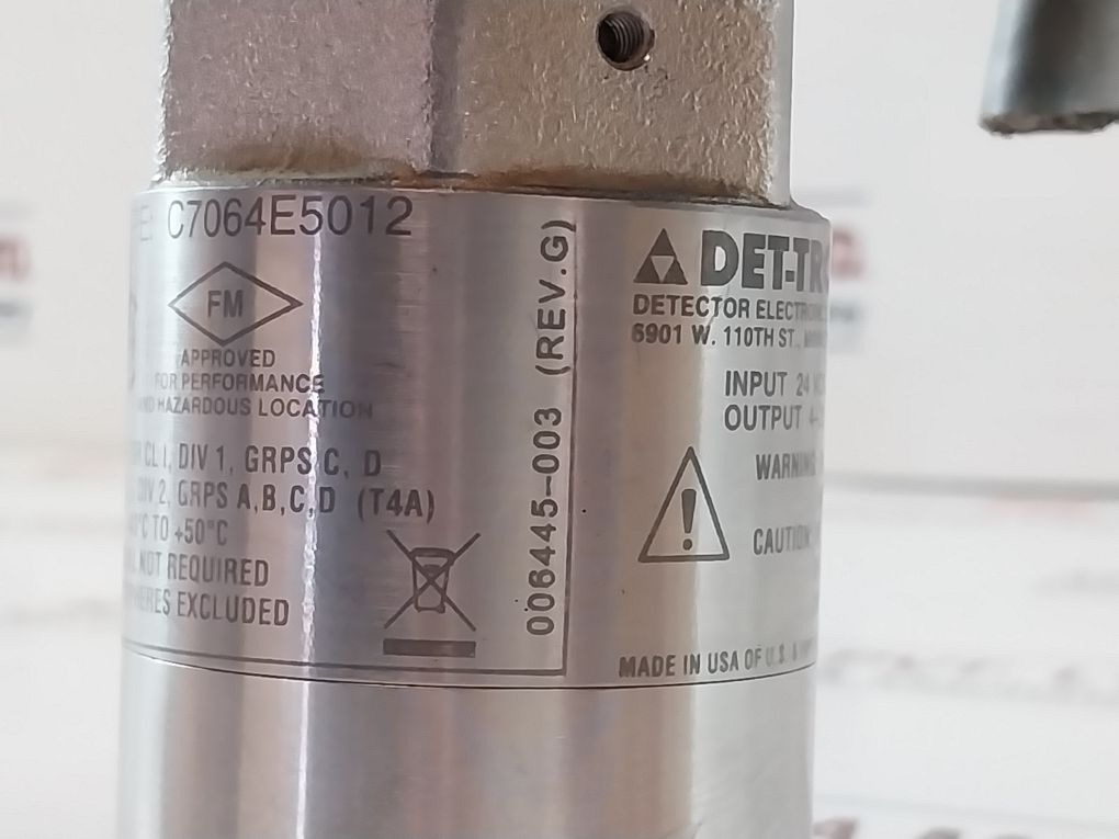 Detector Electronics U9500 B2002 Hydrogen Sulfide (H2S) Sensor