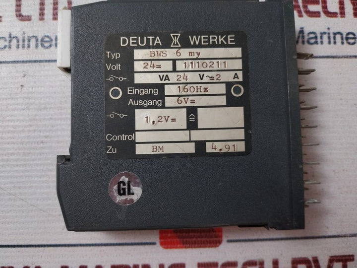 Deuta Werke Bws 6 My Output Relay