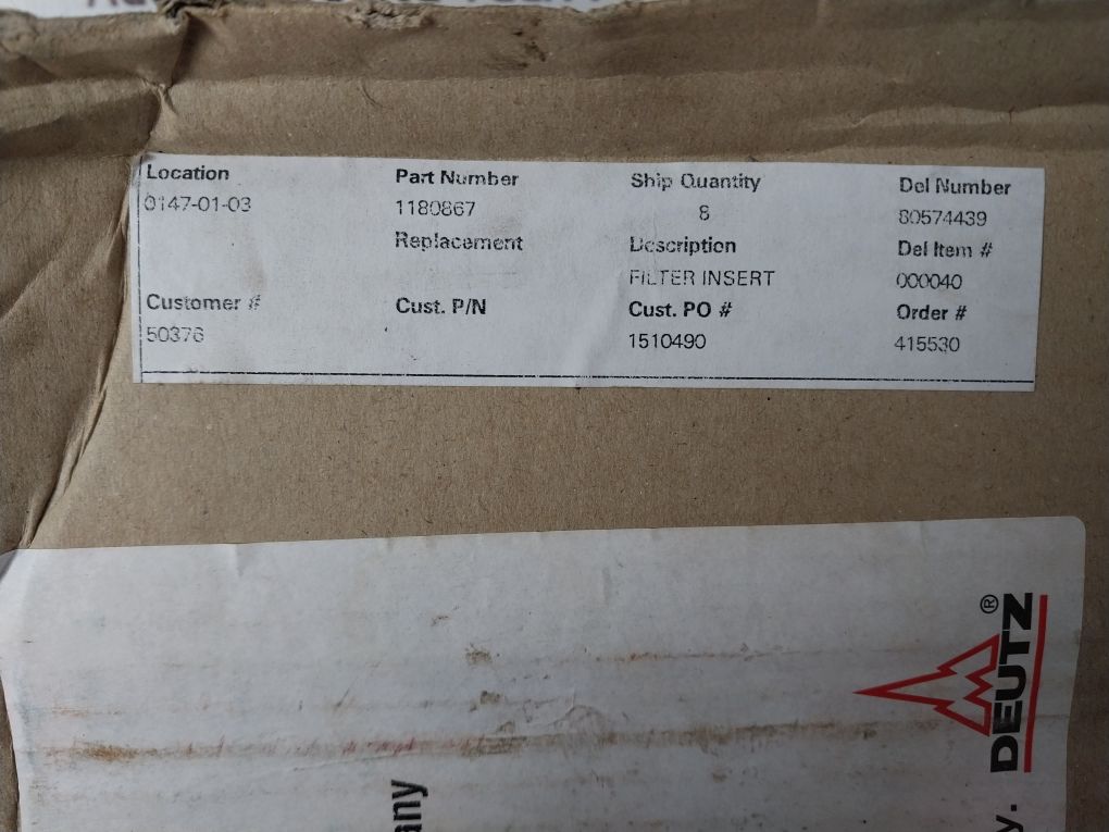 Deutz 01180867 Air Filter