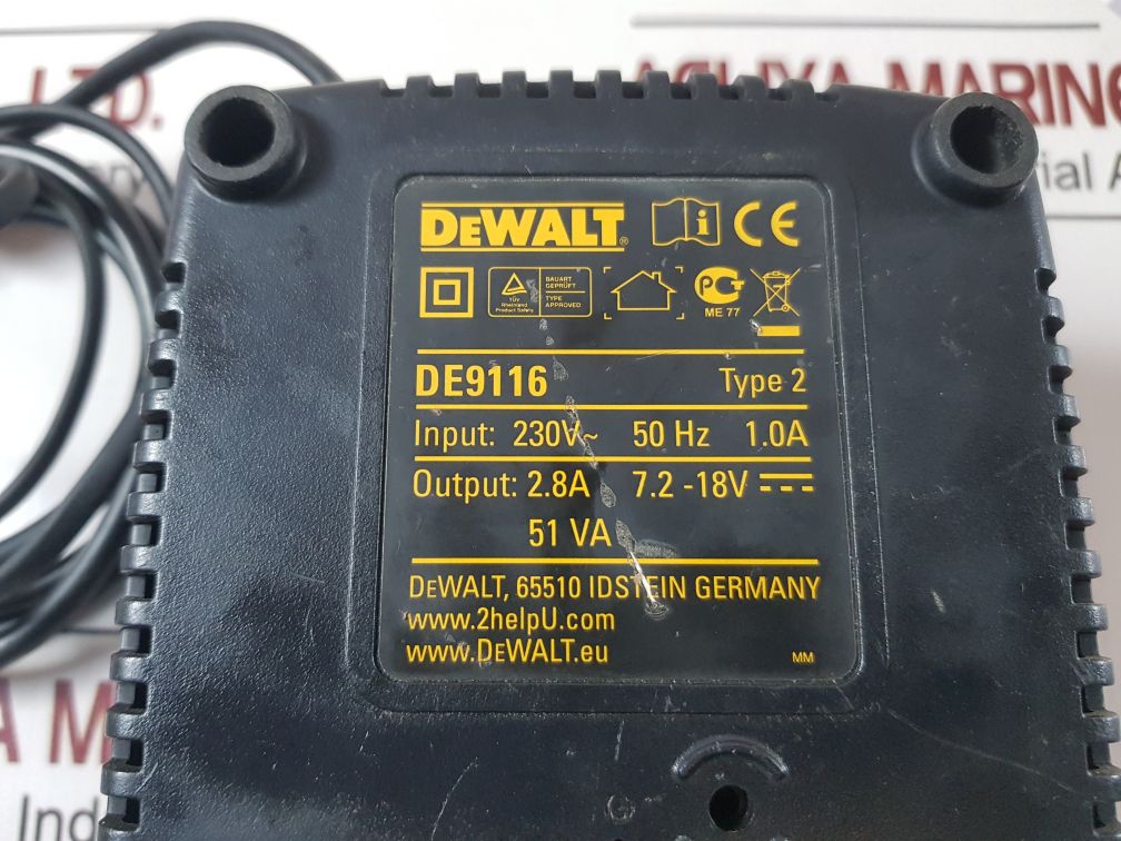 Dewalt De9116 Battery Charger 7.2-18V---