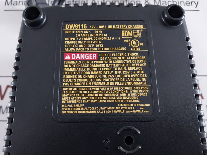 Dewalt Dw9116 Battery Charger