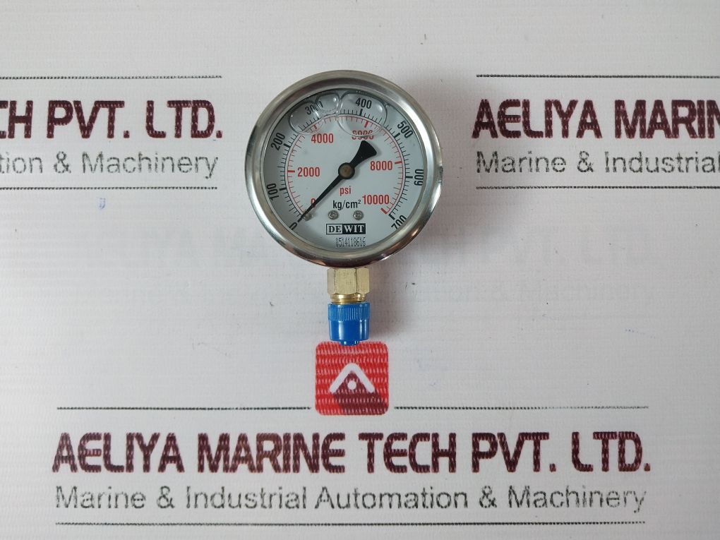 Dewit 0-10000 Psi Pressure Gauge