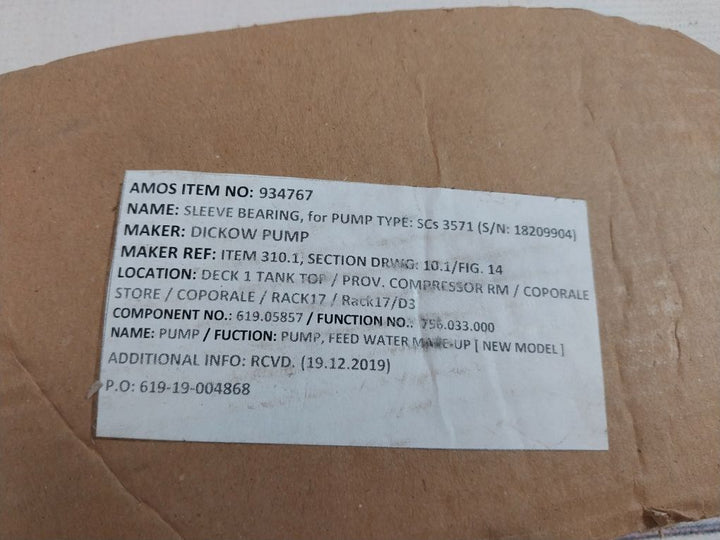 Dickow Pumpen 00365250 Sleeve Bearing