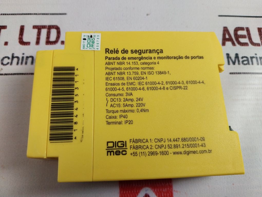Digi Mec Dpx-257 Emergency Stop And Door Monitoring Safety Relay