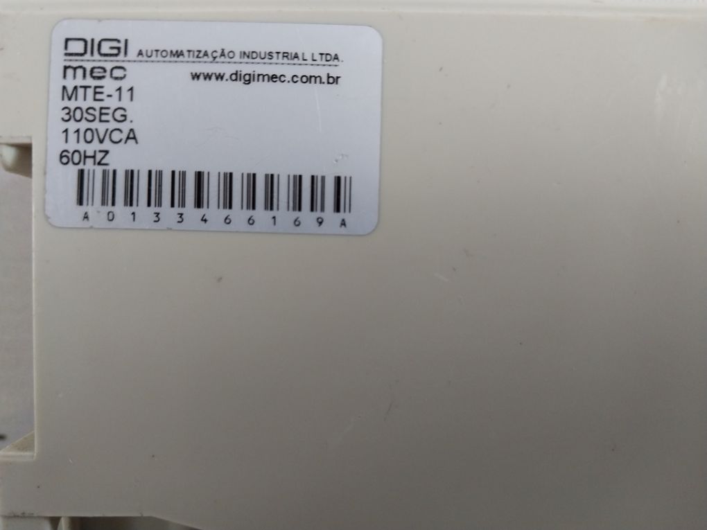 Digi Mec Mte-11 30Seg. Time Delay Relay 110Vca 60Hz