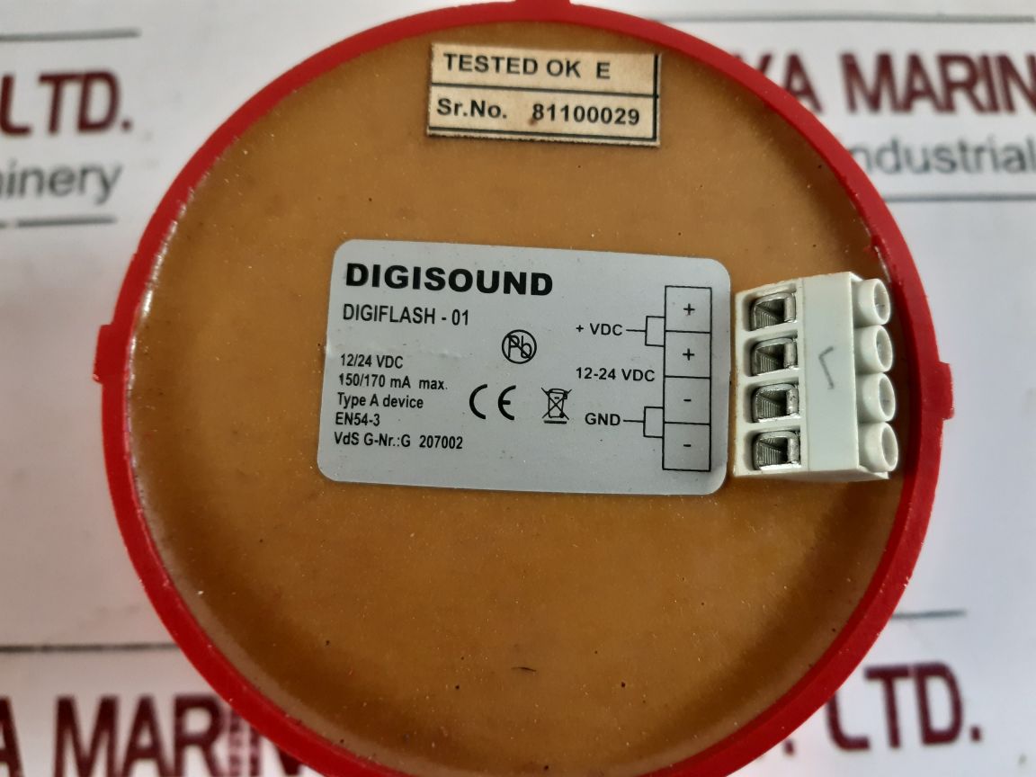 Digisound B/Se 128 Warning Siren /Red Hourn En54-3 Sounder Beacon