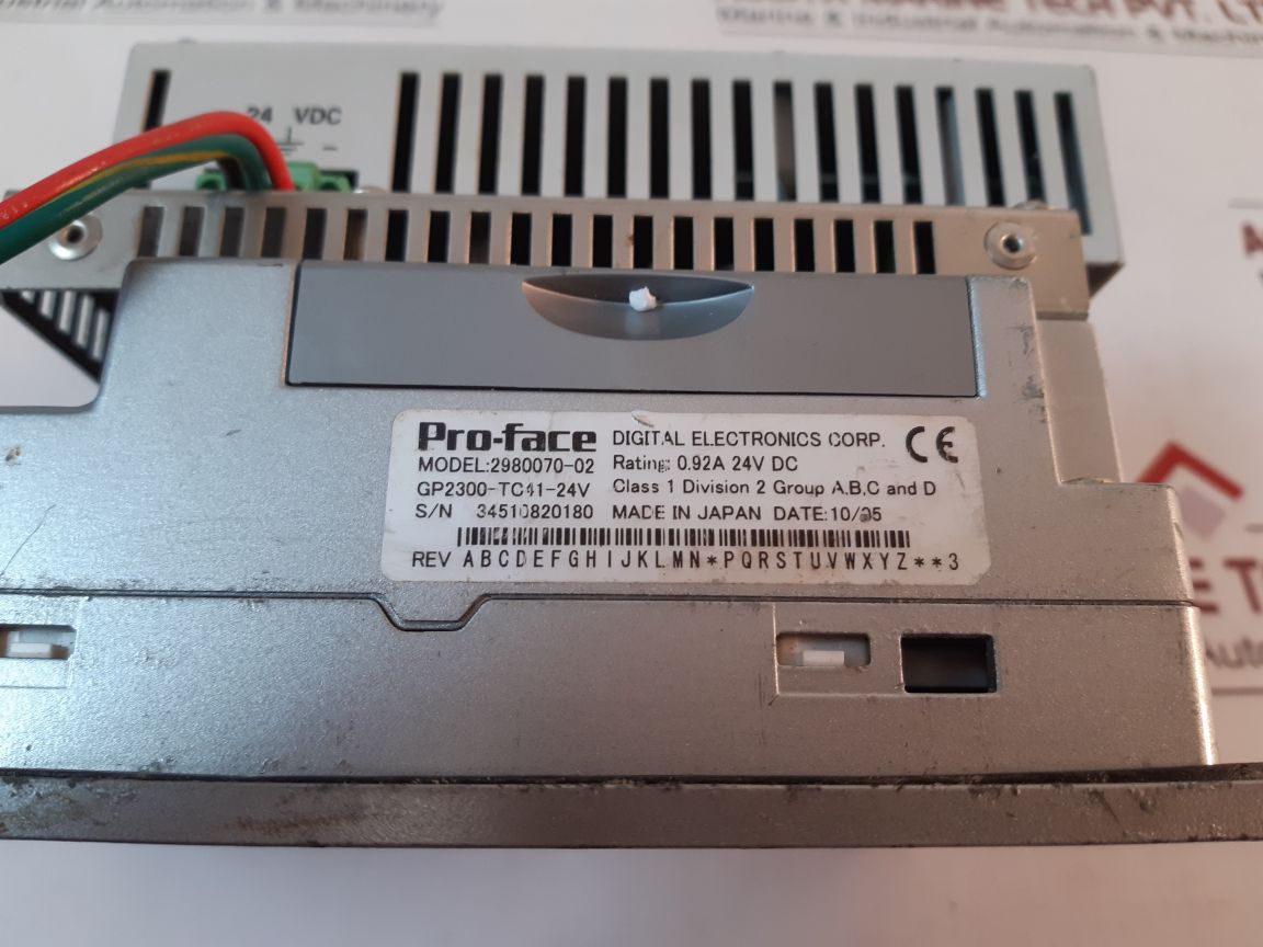 Digital Electronics 2980070-02 Control Unit Touch Screen Panel