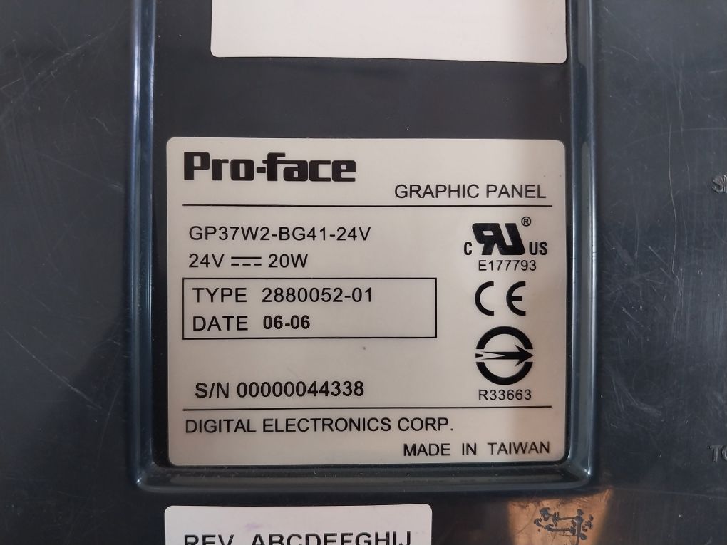 Pro Face Digital Electronics Gp37W2-bg41-24V Graphic Panel 24V 20W