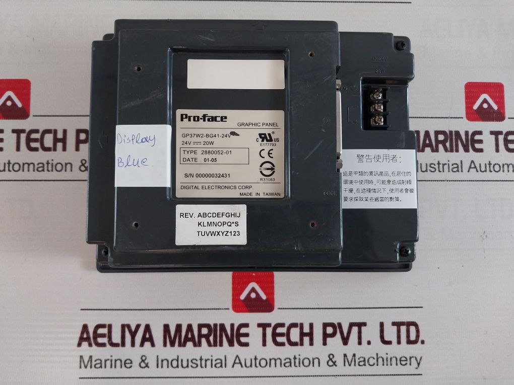 Pro Face Digital Electronics Gp37W2-bg41-24V Graphic Panel 24V 20W