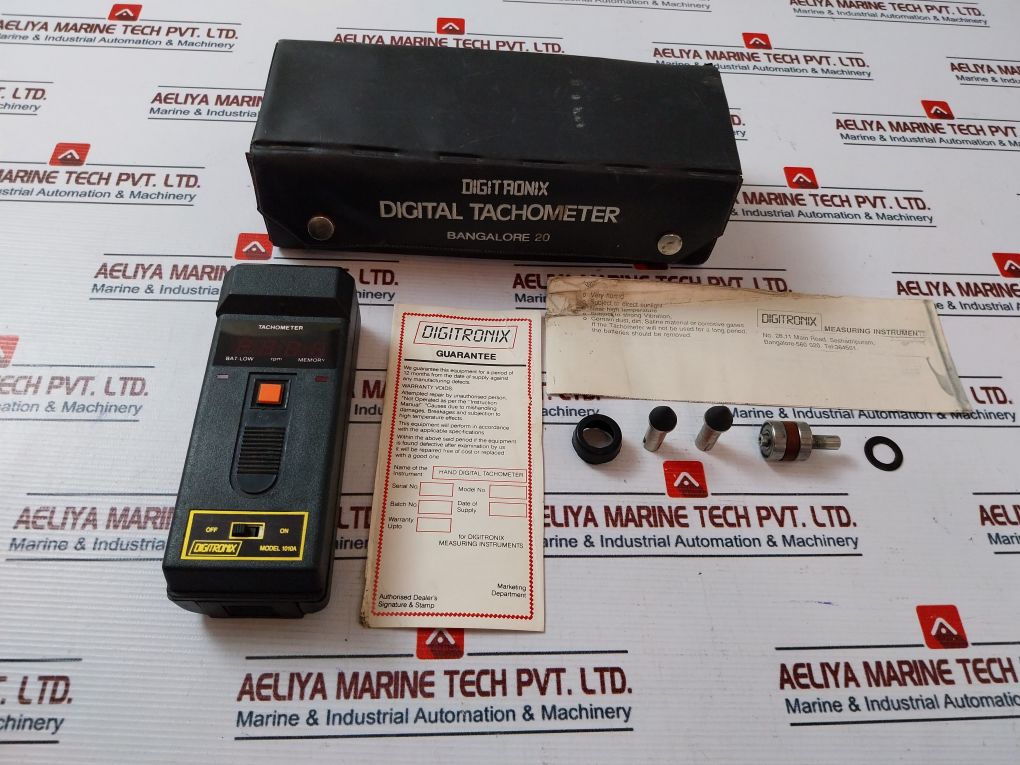 Digitronix 1010 A Digitach Hand Digital Tachometer 0-9,999 Rpm