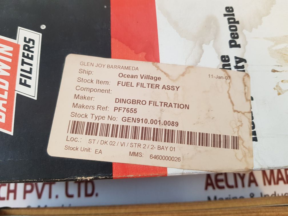 Baldwin Pf7655 Fuel Filter