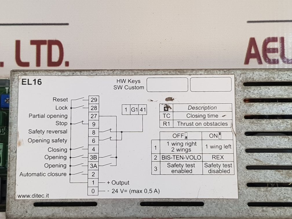 Ditec El16 Control Unit 3512 Lc