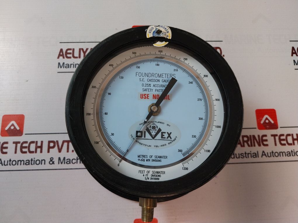 Divex Foundrometers S.E. Caisson Gauge 4 Ft Divisions
