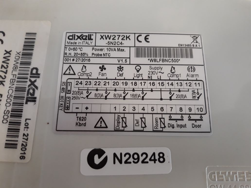 Dixell Xw272K Temperature Controller