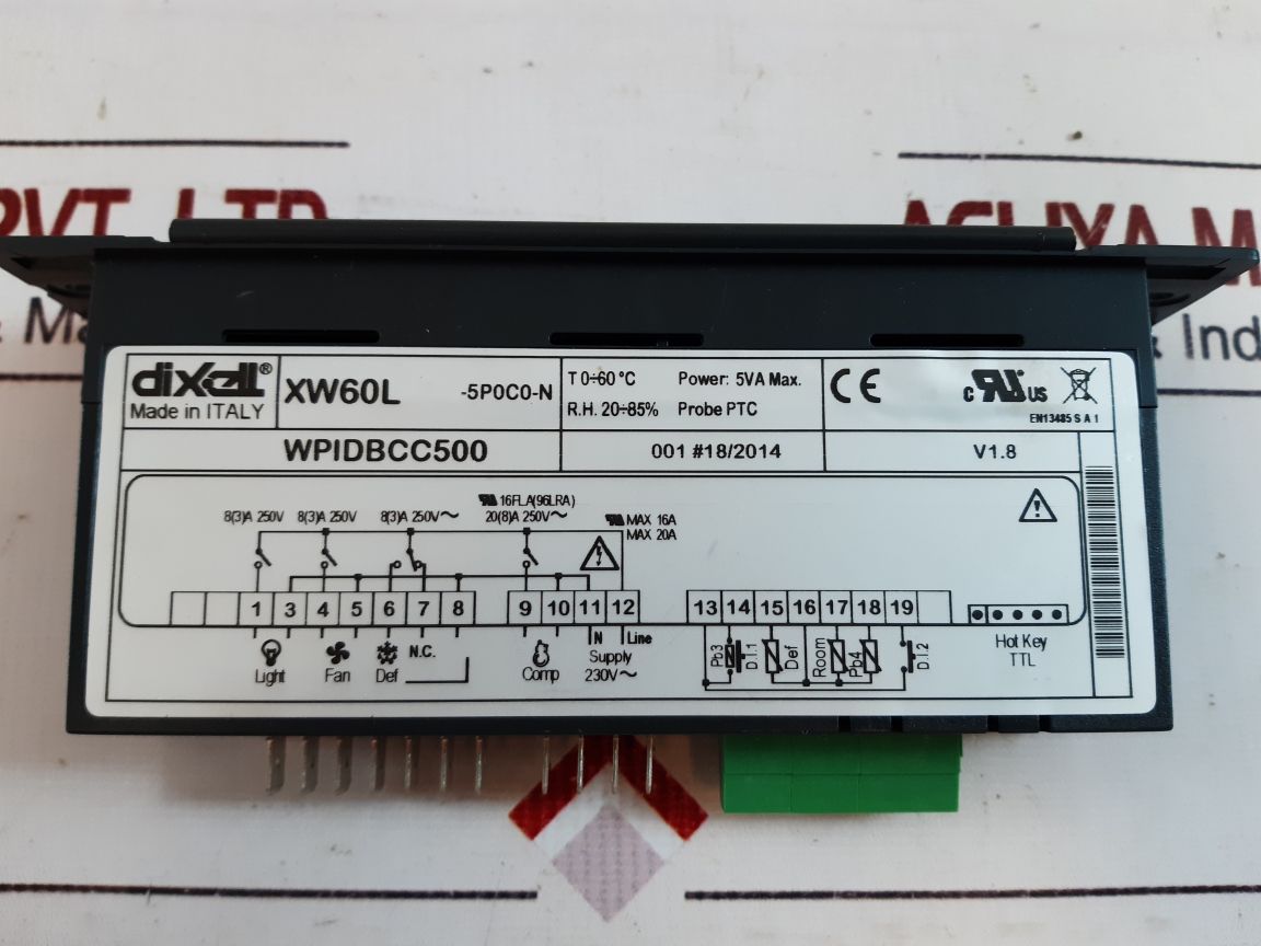 Dixell xw60l-5p0c0-n temperature controller