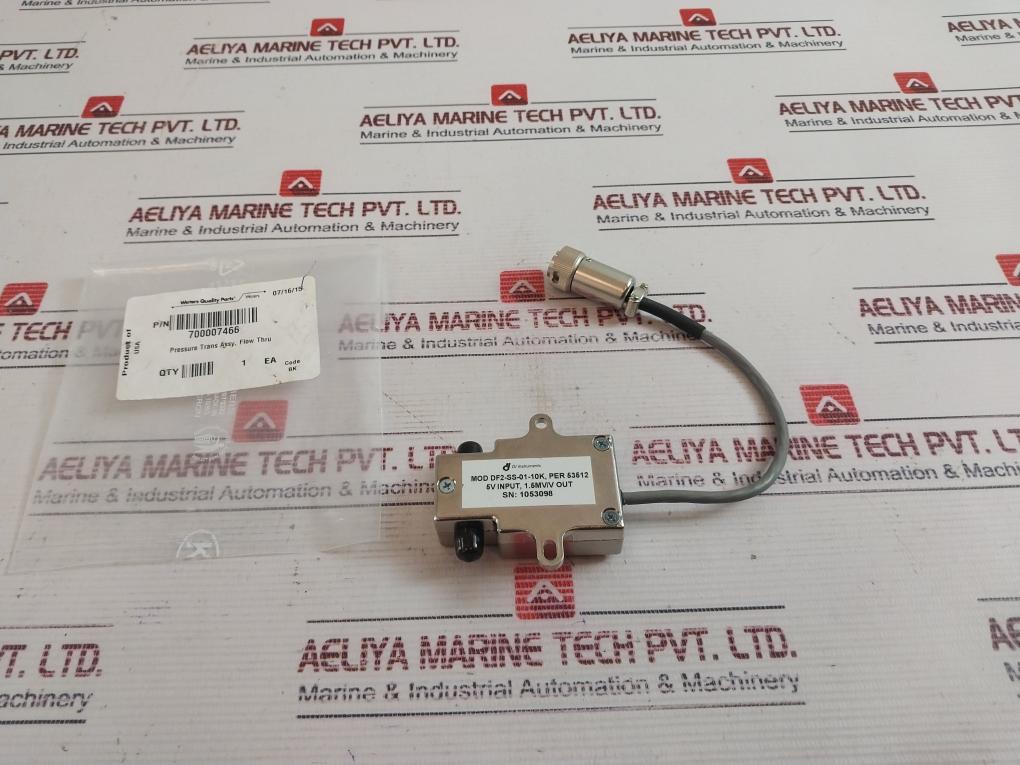 Dj Instruments Df2-ss-01-10K Thru-flow Pressure Transducer Sensor 700007466