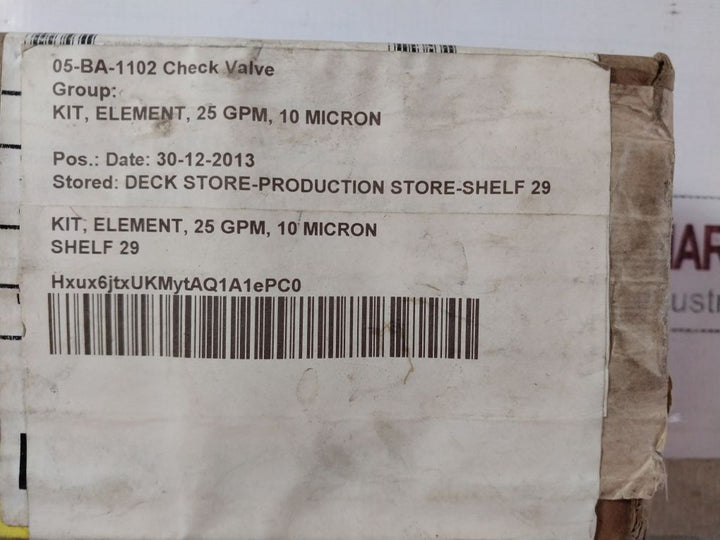 Donaldson 186212-100 Element Kit 25 Gpm 10 Micron