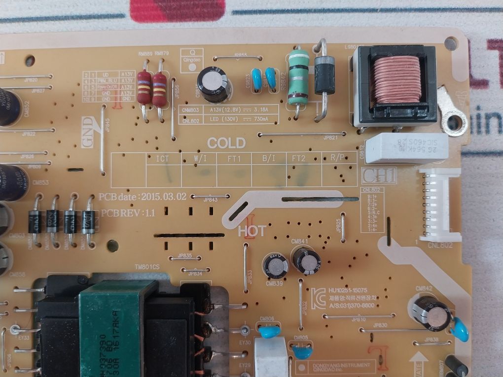 Dongyang Instrument L48Msf Hu 10251-15075 Power Supply Board