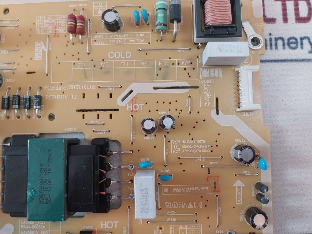 Dongyang Instrument L48Msf Hu 10251-15075 Power Supply Board