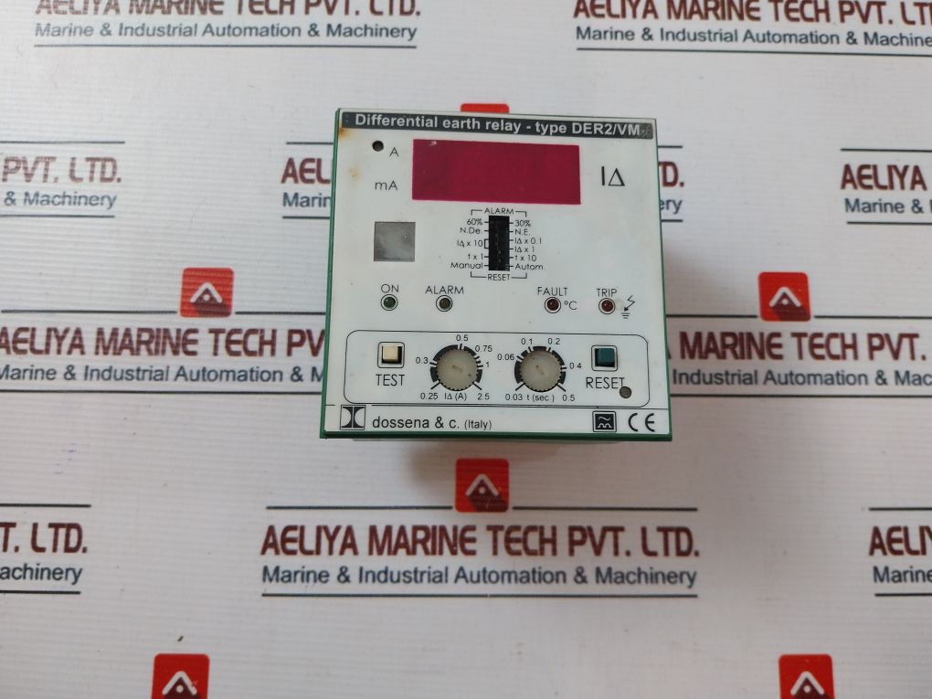Dossena Der2/Vm Differential Earth Relay 230V 2.5A 50/60Hz