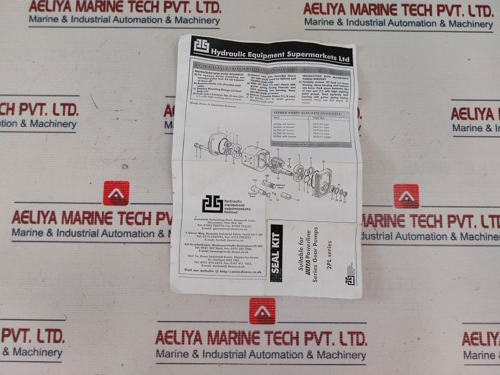 Dowty Pd7112-23H Ultra Powerline Series Gear Pump Seal Kit