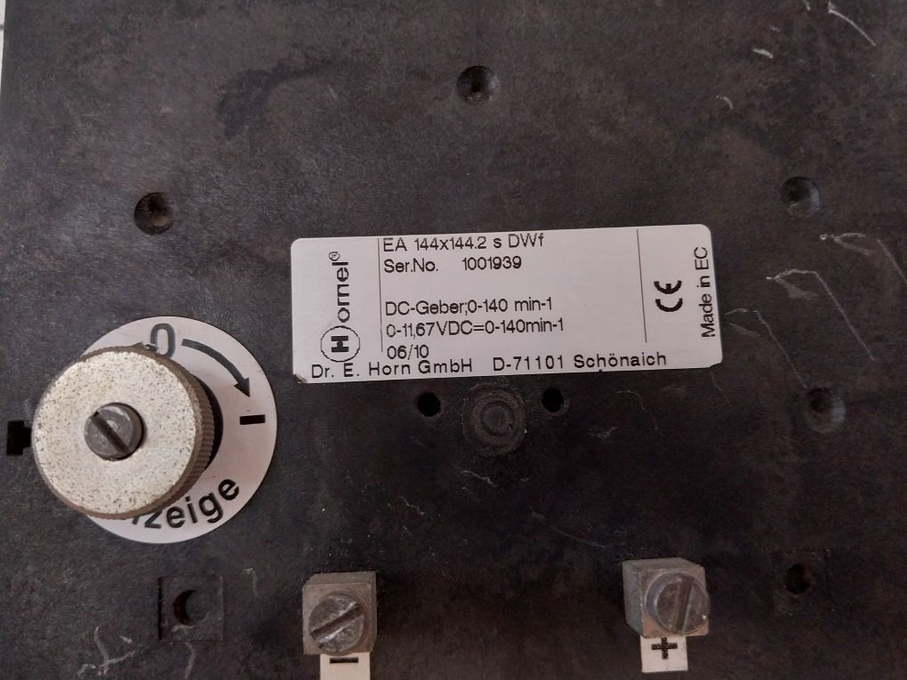 Dr.E.Horn Ea 144X144.2 S Dwf Meter 0-140 Min-1