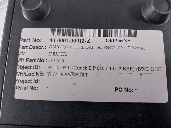 Druck Dpi 610 Pressure Calibrator 40-0001-00912-z