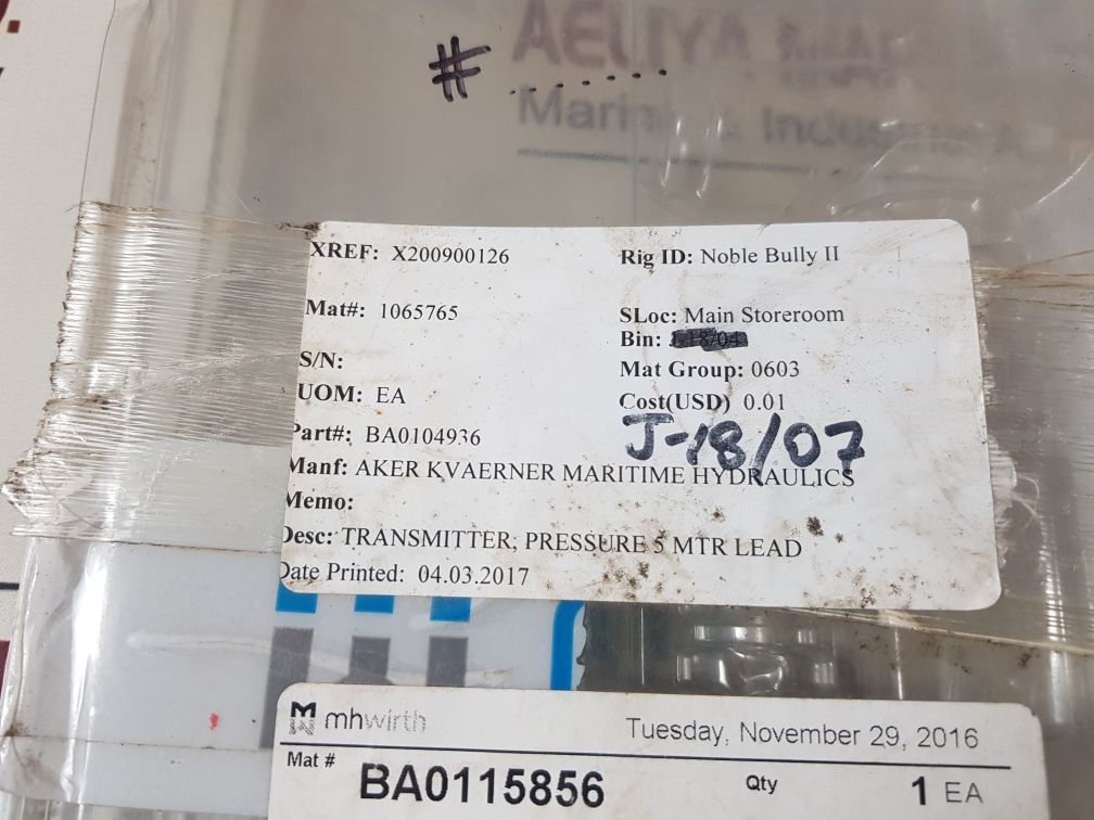 Druck Ptx 58S2-tc-a2-cb-h1-pa-5630 Unik 5800 Pressure Sensor
