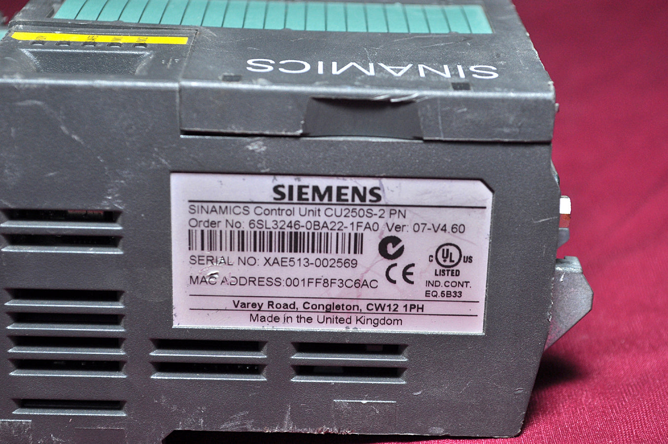 Siemens sinamics control unit cu230p-2 dp